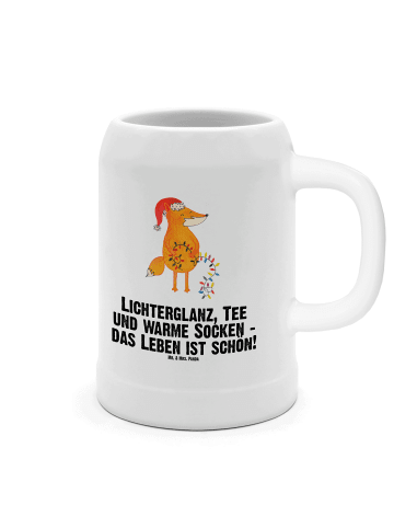 Mr. & Mrs. Panda Krug Fuchs Weihnachten mit Spruch in Weiß