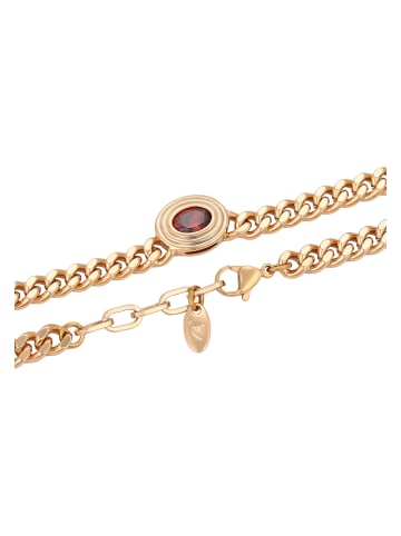 faina Women Necklace in Rose Gold Red