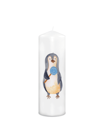 Mr. & Mrs. Panda Kerze Pinguin Lolli ohne Spruch in Weiß