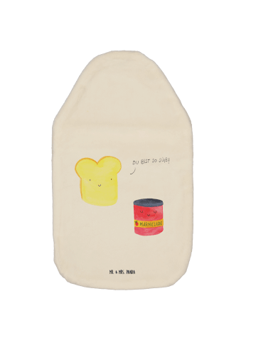 Mr. & Mrs. Panda Bettflasche Toast Marmelade ohne Spruch in Weiß