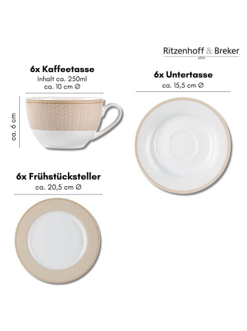Ritzenhoff & Breker 30er Set Kombiservice Geo in beige