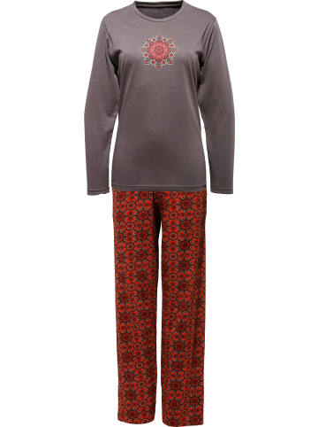 REDBEST Single-Jersey Schlafanzug in anthrazit