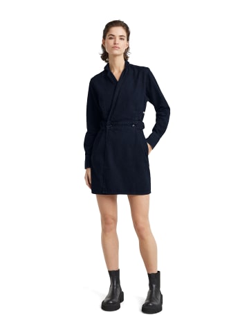 G-Star Raw Wrap Kleid worn in deep blue ocean