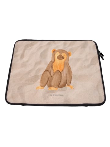 Mr. & Mrs. Panda Laptop Tasche Affe ohne Spruch in Sandig