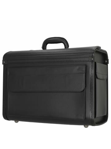 D&N Business - Pilotenkoffer 46 cm PU (schwarz) in schwarz