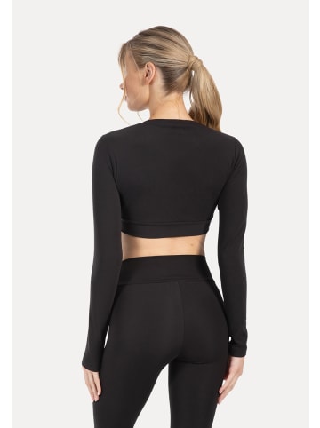 SMILODOX Crop Longsleeve Thalina in Schwarz