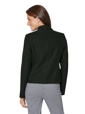 MADELEINE Kurzer Blazer mit Pünktchen-Dessin in schwarz