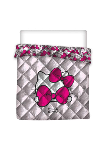 COFI 1453 Hello Kitty Bettbezug – Bettwäsche Set 240x220 cm pflegeleicht in Mehrfarbig