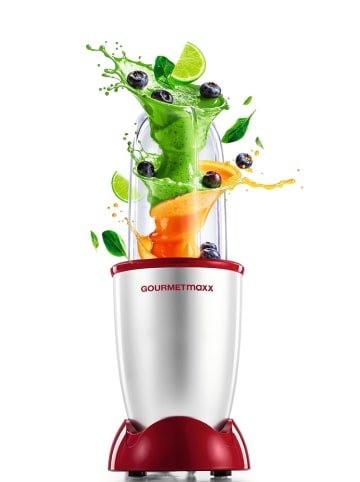Gourmet Maxx Mixer Mr. Magic 4-tlg. 400W silber/rot rot