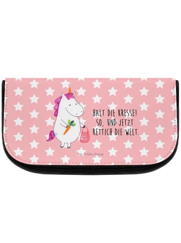 Mr. & Mrs. Panda Kulturtasche Einhorn Gemüse mit Spruch in Rot Pastell