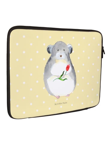 Mr. & Mrs. Panda Laptop Case Chinchilla Blume ohne Spruch in Gelb Pastell