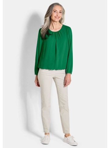 GOLDNER Elegante Bluse aus Chiffon in grün