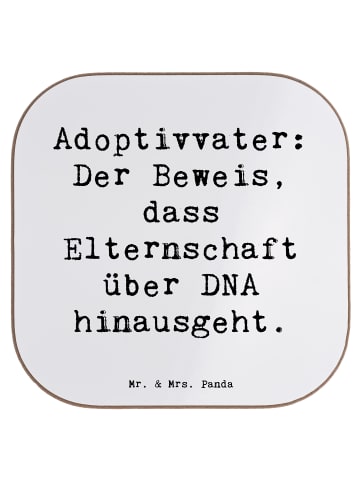 Mr. & Mrs. Panda Untersetzer Adoptivvater Liebe mit Spruch in Weiß