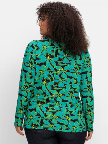 sheego by Joe Browns Langarmshirt in schwarz-gemustert