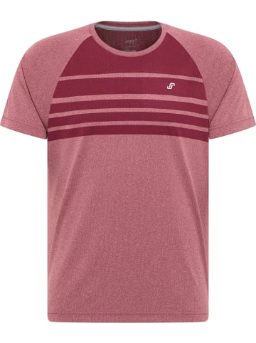 Joy Sportswear Rundhalsshirt TINO in carmine red melange