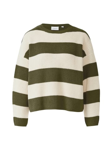 comma Stickpullover in oliv ecru - 0001