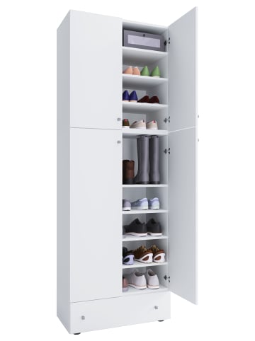 VCM  XXL Schuhschrank Kleiderschrank Schrank Lona 9f A in Weiß