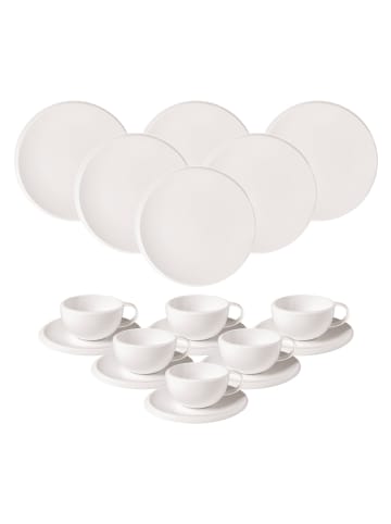 Villeroy & Boch 18er Set Kaffeeservice NewMoon weiß in weiß