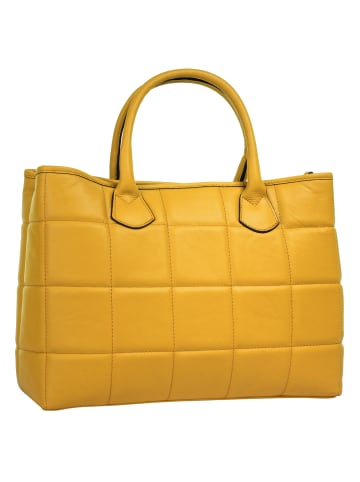 Cluty Handtasche echt Leder in gelb
