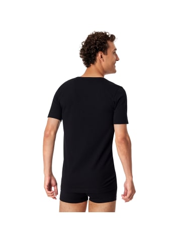 Schiesser T-Shirt 2er Pack in Schwarz