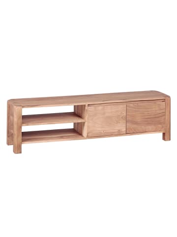 KADIMA DESIGN Lowboard Massivholz: viel Stauraum, 4 Holzbeine, Sheesham oder Akazie in Beige