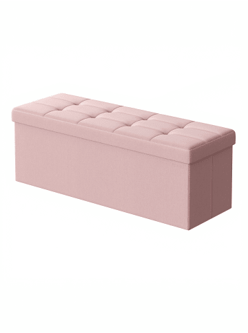 SONGMICS Sitzbank Minota in Rosa - (B)110 x (H)38 x (T)38 cm