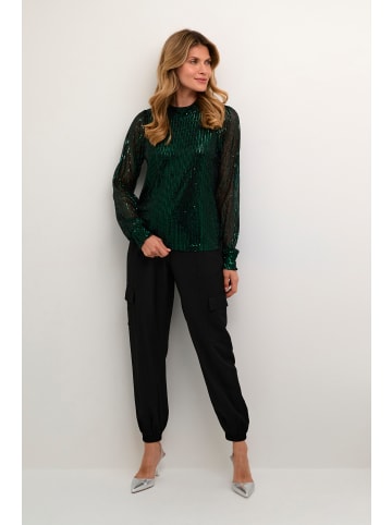 Kaffe Langarm-Bluse KAbolette in Forest Night
