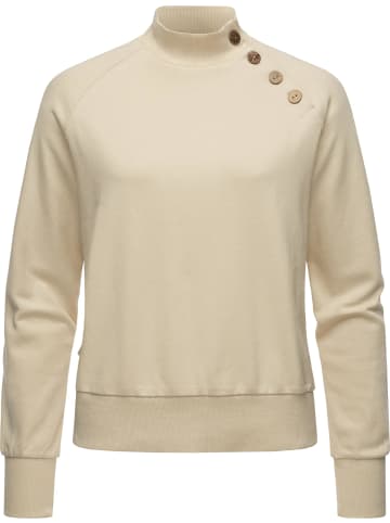 ragwear Sweatshirt Majjorka Solid in Ecru