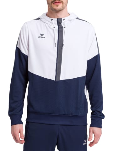 erima Squad Kapuzensweat in weiss/new navy/slate grey