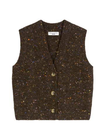 Marc O'Polo DENIM Ärmelloser Bouclé-Cardigan regular in Black Espresso