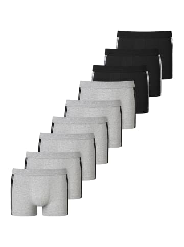 Schiesser Retro Short / Pant 95/5 Stretch - Organic Cotton in Grau / schwarz