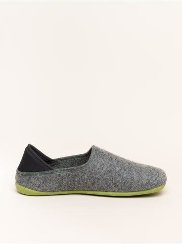 Gottstein Hausschuh Wool Slip-On in grey/green