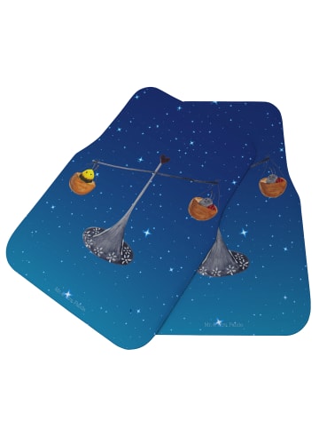 Mr. & Mrs. Panda Fußmatte Fürs Auto Sternzeichen Waage ohne Spruch in Sternenhimmel Blau