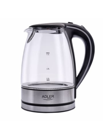Adler Europe AD 1225 Wasserkocher 1,7 L – LED, Sedimentfilter in Schwarz