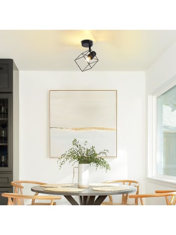 ZMH Deckenleuchte in schwarz 1-flammige E14 Schwenkbar Modern Deckenspot