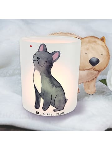 Mr. & Mrs. Panda Teelichthalter Französische Bulldogge Moment oh... in Transparent