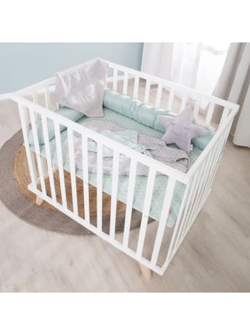 roba Laufgitter Lil Planet frosty green Holz weiß inkl. Schutzeinlage