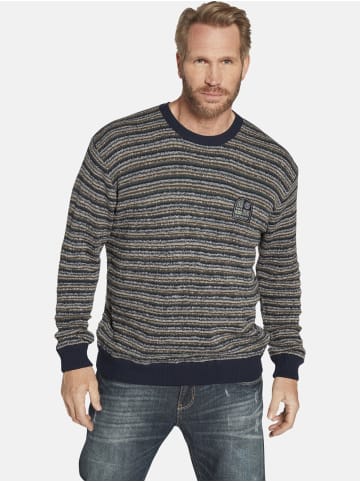 Jan Vanderstorm Pullover ERICH in dunkelblau gemustert
