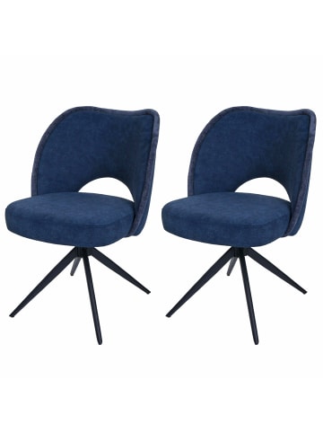 MCW 2er-Set Esszimmerstuhl N72, Blau