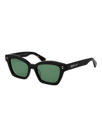 Replay Frauen Sonnenbrille Katzenauge Schwarz
