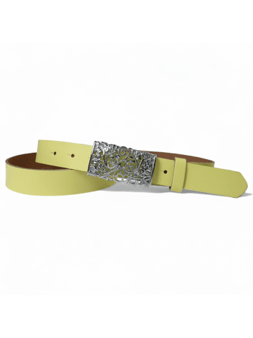 FRONHOFER Ledergürtel in Lemon