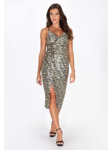 faina Women Dress in gold multicolor