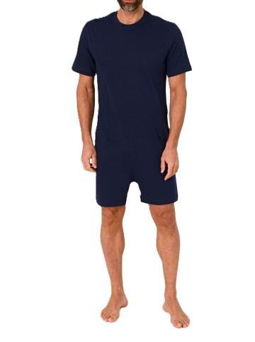NORMANN Pflegeoverall kurzarm Reißverschluss Bein - 88548 in blau