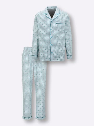 WITT WEIDEN Pyjama in ecru-mint-bedruckt