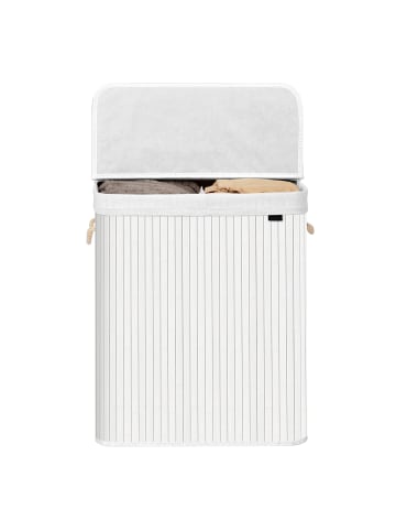 SONGMICS Wäschekorb Ronex in Weiß - (B)32 x (H)61 x (T)52 cm