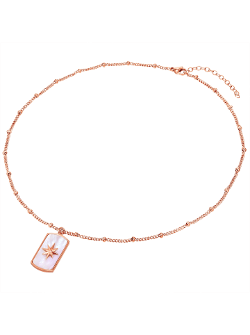 Valero Pearls Kette Edelstahl roségold Perlmutt in roségold