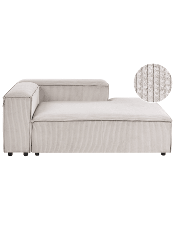 Beliani Chaiselongue ARDAL in Beige/Schwarz - (W) 119 x (H) 68 x (L) 180 cm