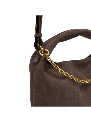 Les Visionnaires Sadie Cozy Chain Handtasche Leder 37 cm in dark brown