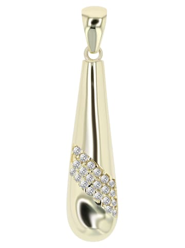 Adeliás Damen Anhänger aus 333 Gold mit Zirkonia in gold