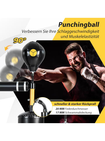 COSTWAY Punchingball 4in1 in Schwarz